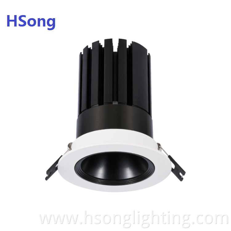 Hot selling 12w cob led downlight with honeycomb 7w 10w 20w 30w 40w led recessed cob spotlight anti glare ugr 9